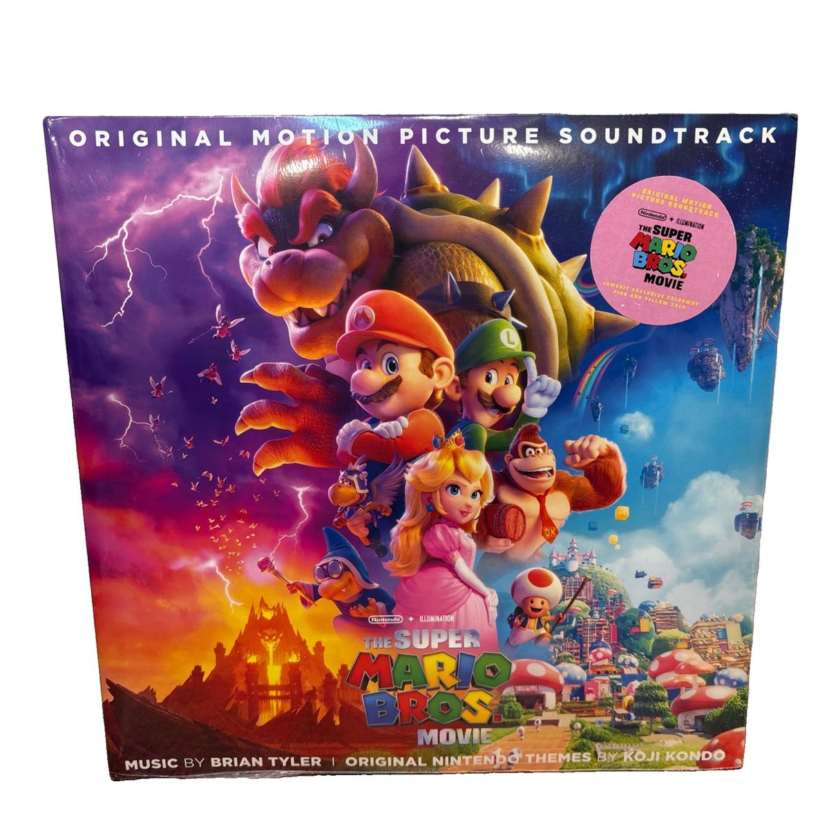 The Super Mario Bros. Movie 2xLP - Pink and Yellow Exclusive Vinyl NEW *SEALED*