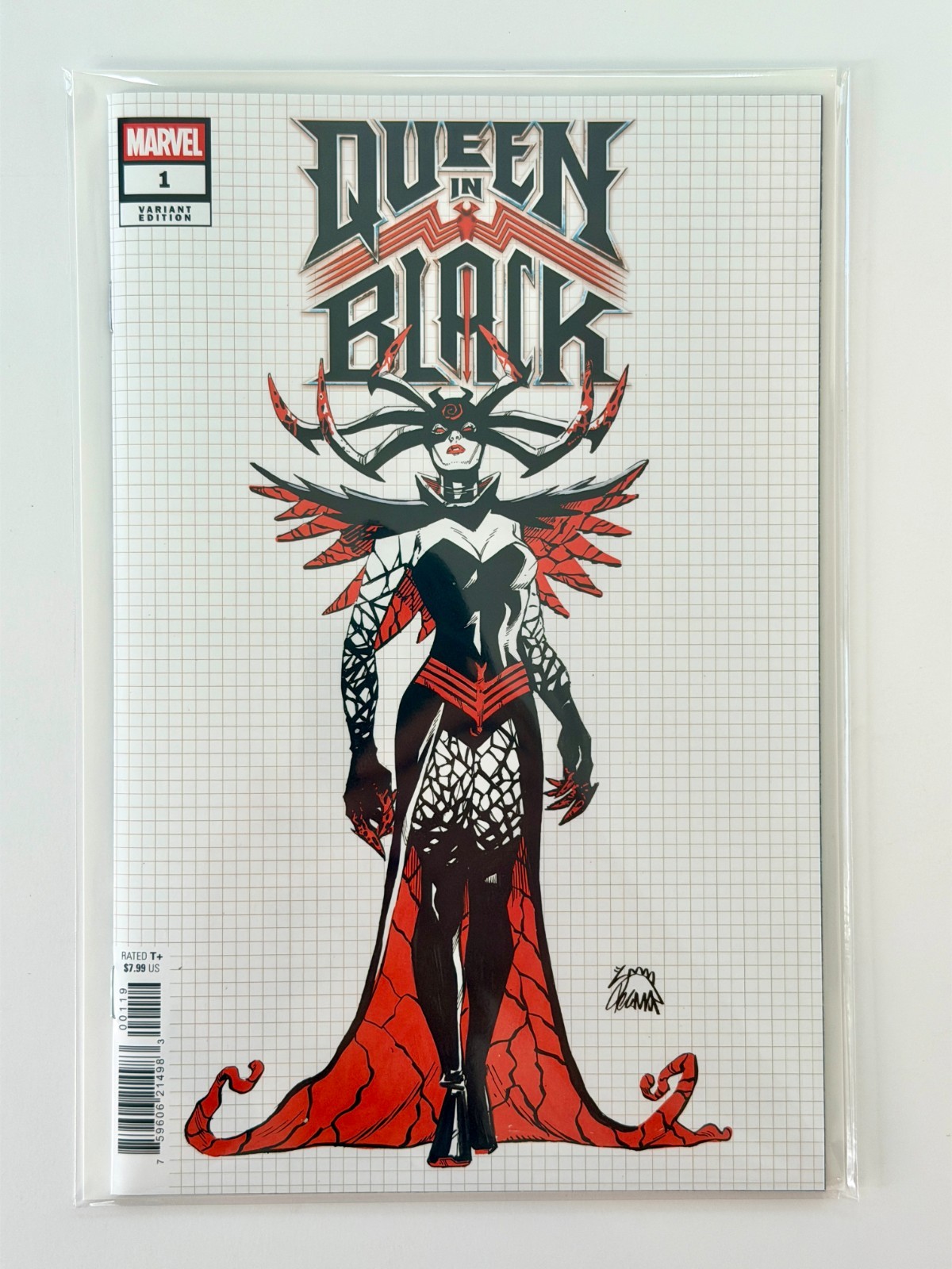 Borsa cieca Queen in Black #1 esclusiva variante design Ryan Stegman quasi nuova + Marvel