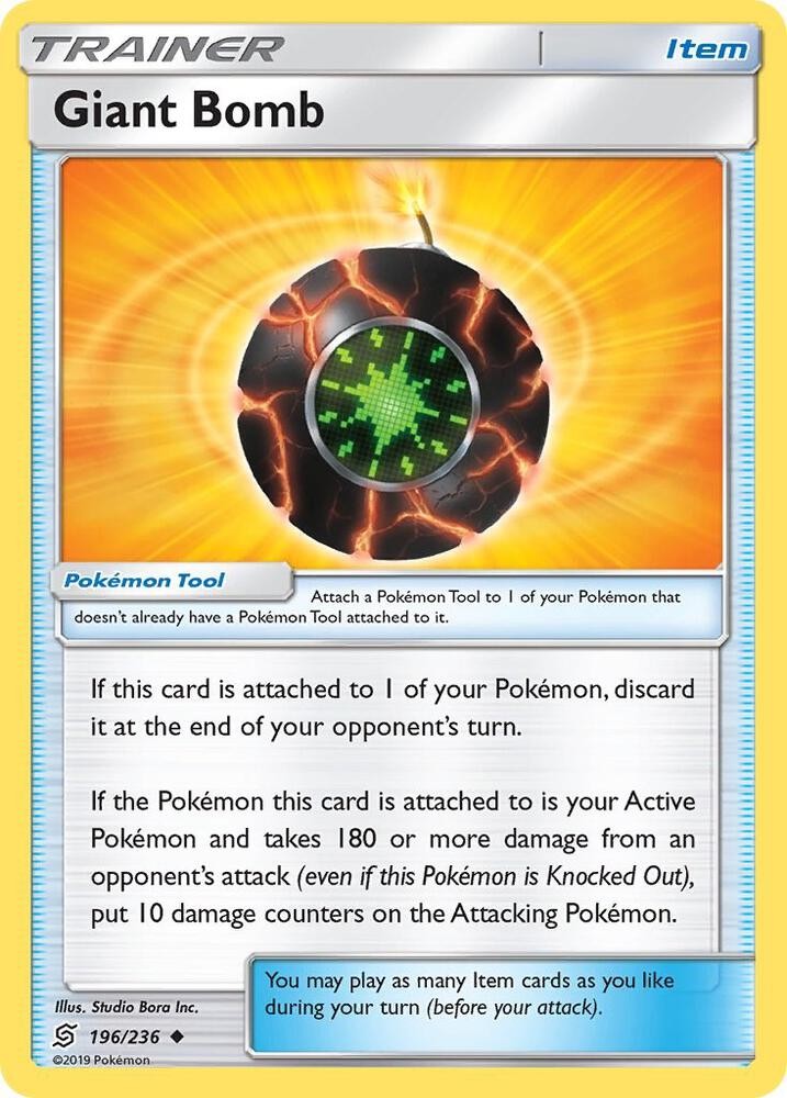Giant Bomb #196/236 Sm - Unified Minds Uncommon Pokemon TCG LP