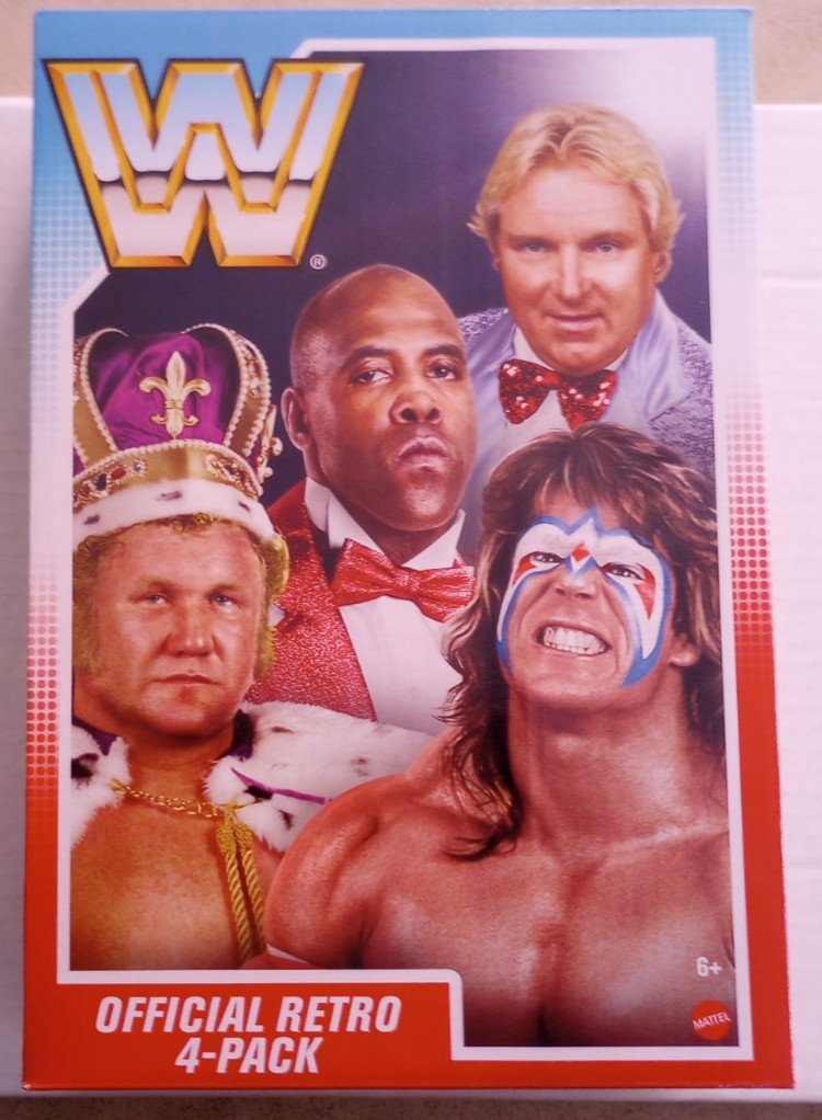 WWE Official Retro 4 Pack MIP MIB Mattel Virgil Ultimate Warrior Heenan Race
