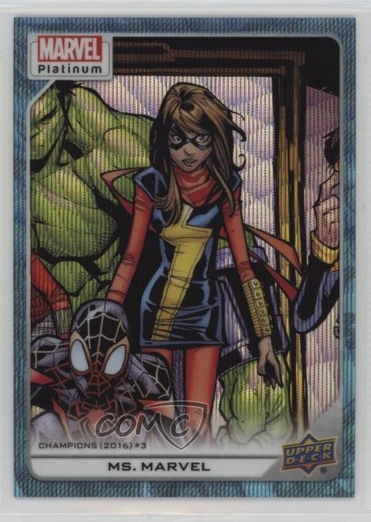 2023 Upper Deck Marvel Platinum High Series Blue Surge Ms Marvel #155 10yu