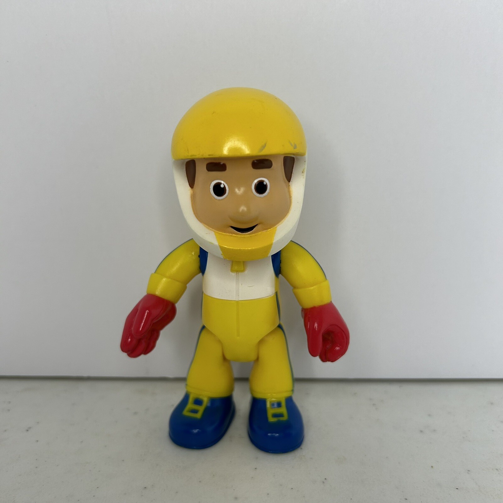 Disney Handy Manny Tuta Gialla Casco Auto da Corsa Pilota 4,75" Figura Posabile 2009