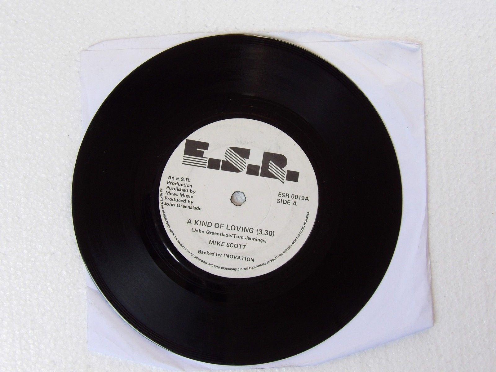 Mike Scott:  A Kind Of Loving  1989  EX+ 7″