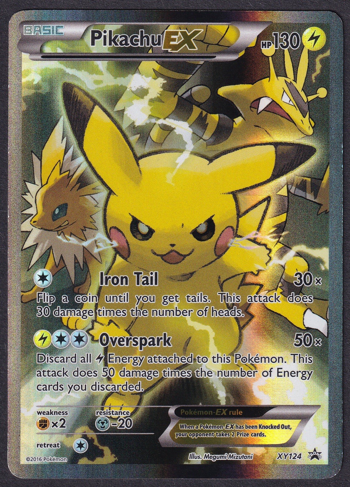 Pokemon Pikachu EX XY124 Black Star promo