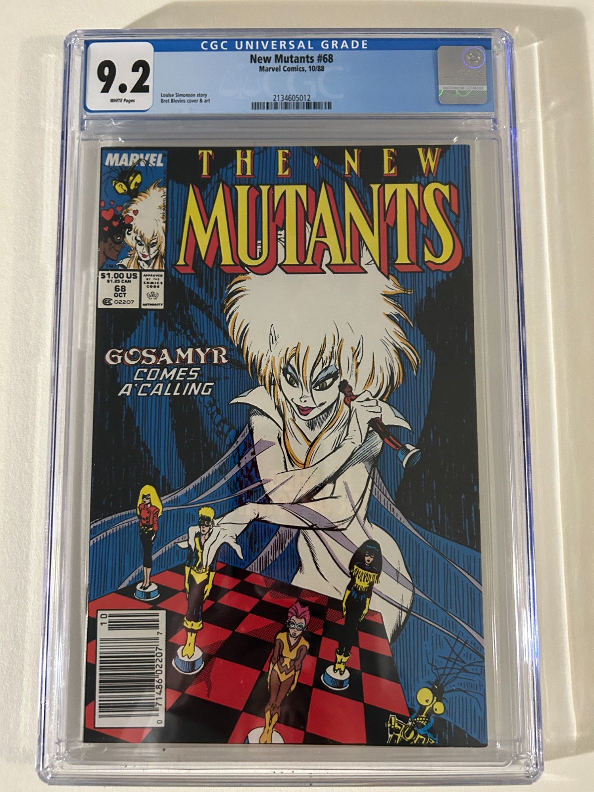 New Mutants #68, CGC 9.2, News Stand 1988
