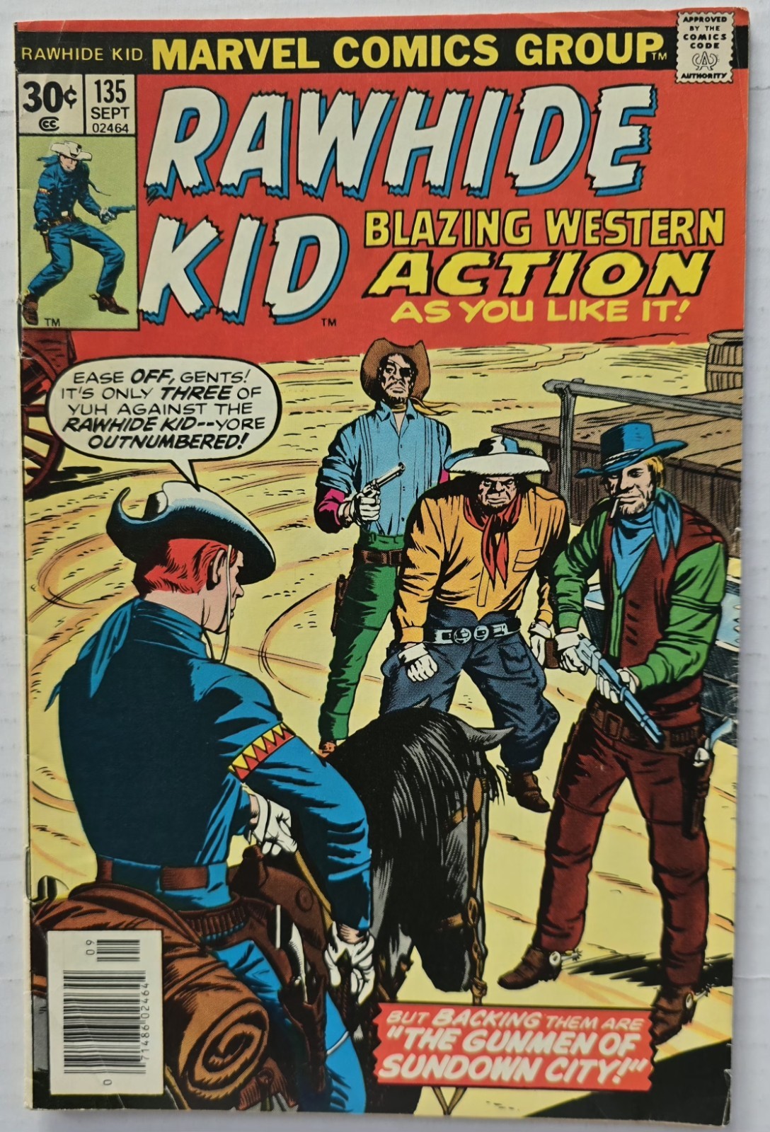RAWHIDE KID #135 COMIC BOOK (MARVEL,1976) BRONZE AGE