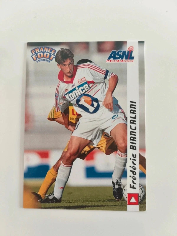 Carte football collection Frédéric Biancalani ASNL Nancy Lorraine club football nancéien foot D1