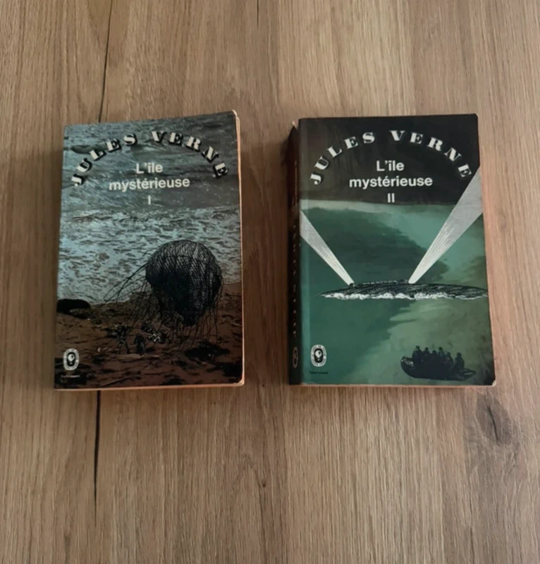L'ile mystérieuse Tomes 1 et 2 - Jules Verne - Le Livre de Poche 1973