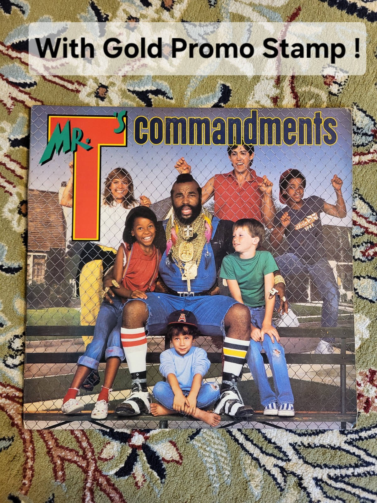 PROMO MR. T MR. T'S COMMANDMENTS Vinyl LP ORIG 1984 COLUMBIA HIP HOP RAP 39596