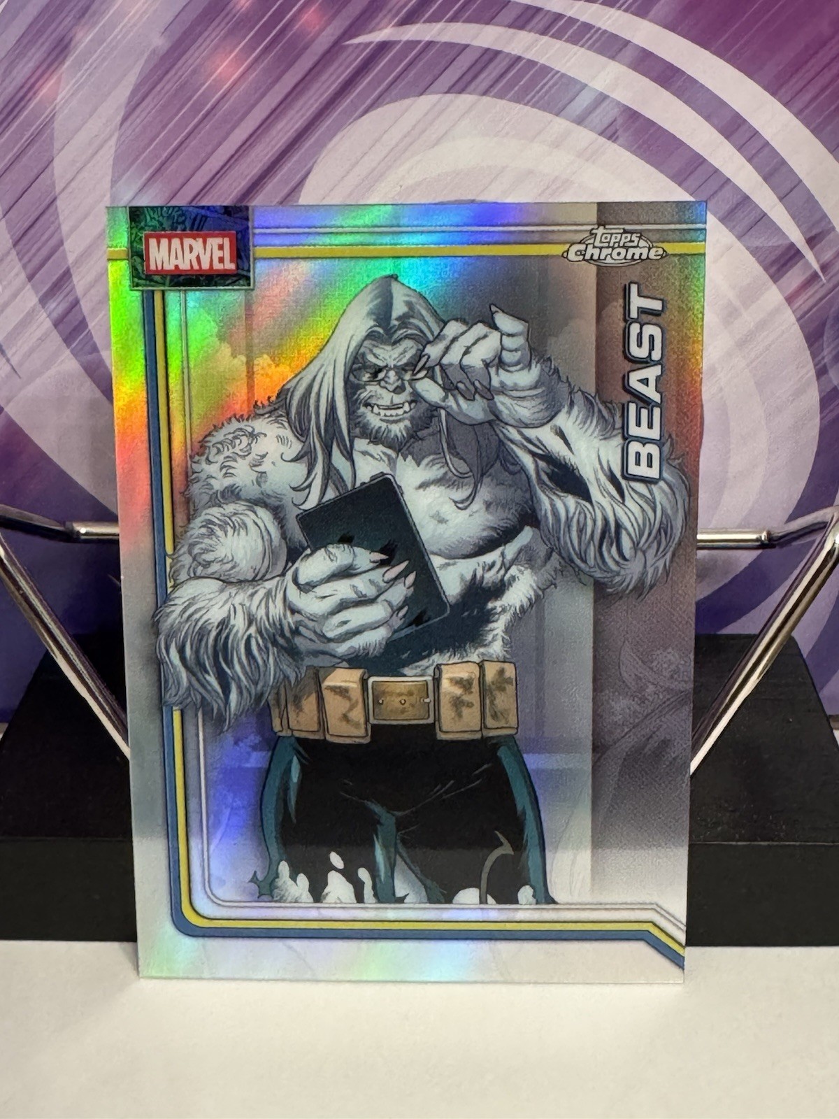 2026 Topps Chrome Marvel Beast #010 rifrattore X-Men Trading Card quasi come nuova