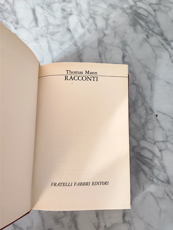 Libro Racconti Thomas Mann Fratelli Fabbri Editori 1968 Copertina Rigida Fregi Oro Classici