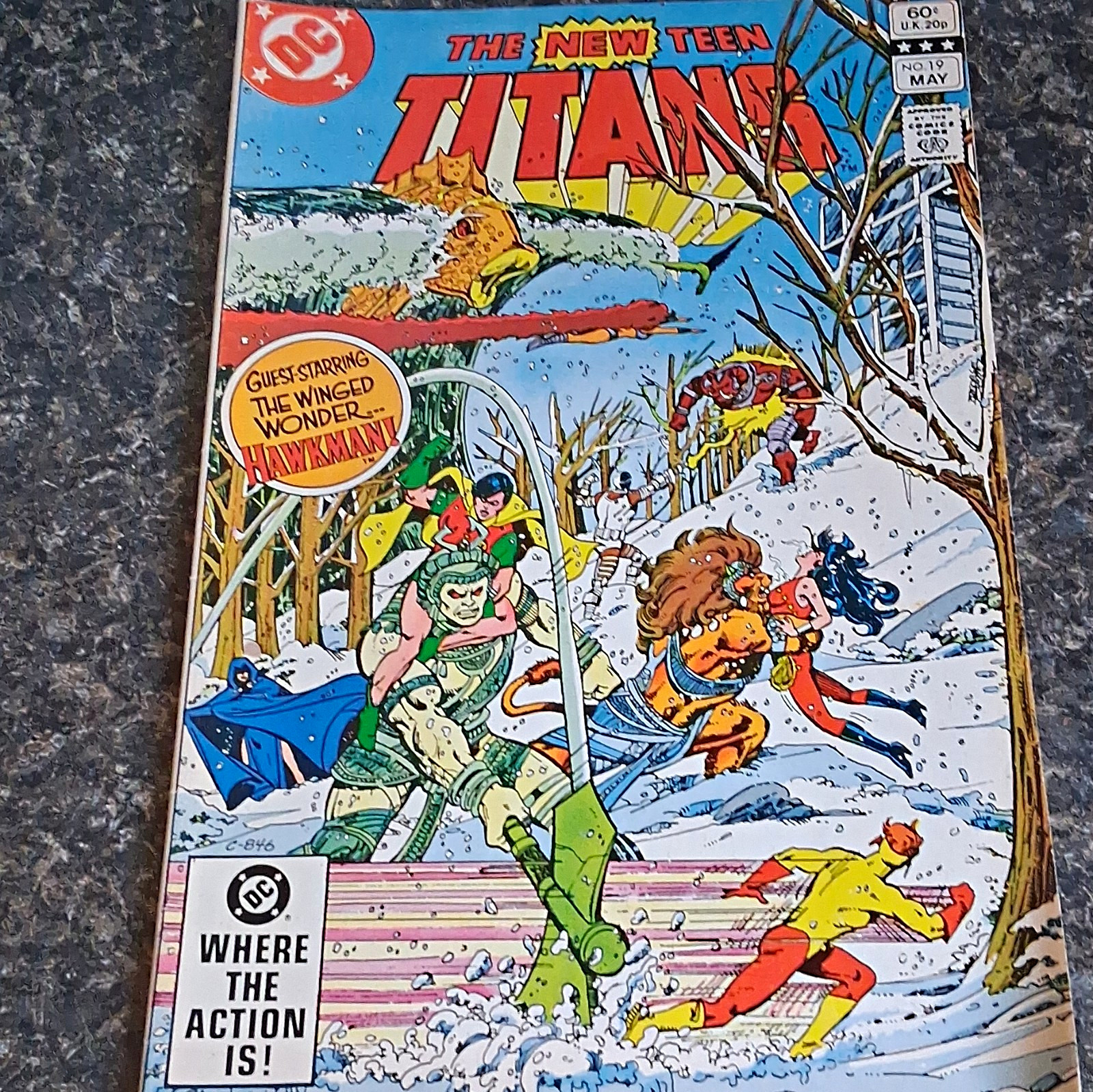 Vintage The New Teen Titans DC Comic Book #19 maggio 1982 Wolfman Perez Hawkman