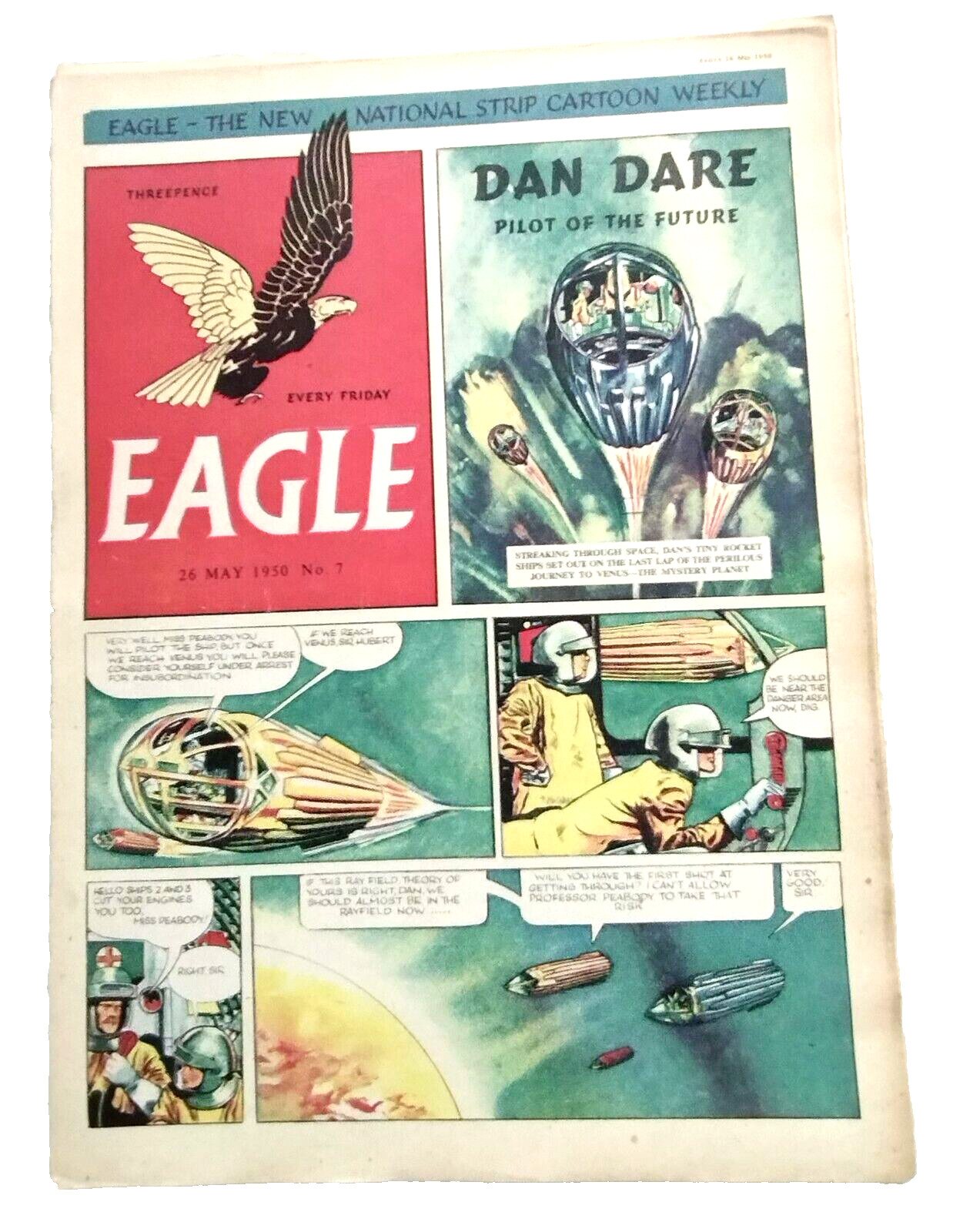 Eagle Comic Vol 1 No 7 - 26th May 1950 - Strip Cartoon Very Good - Original