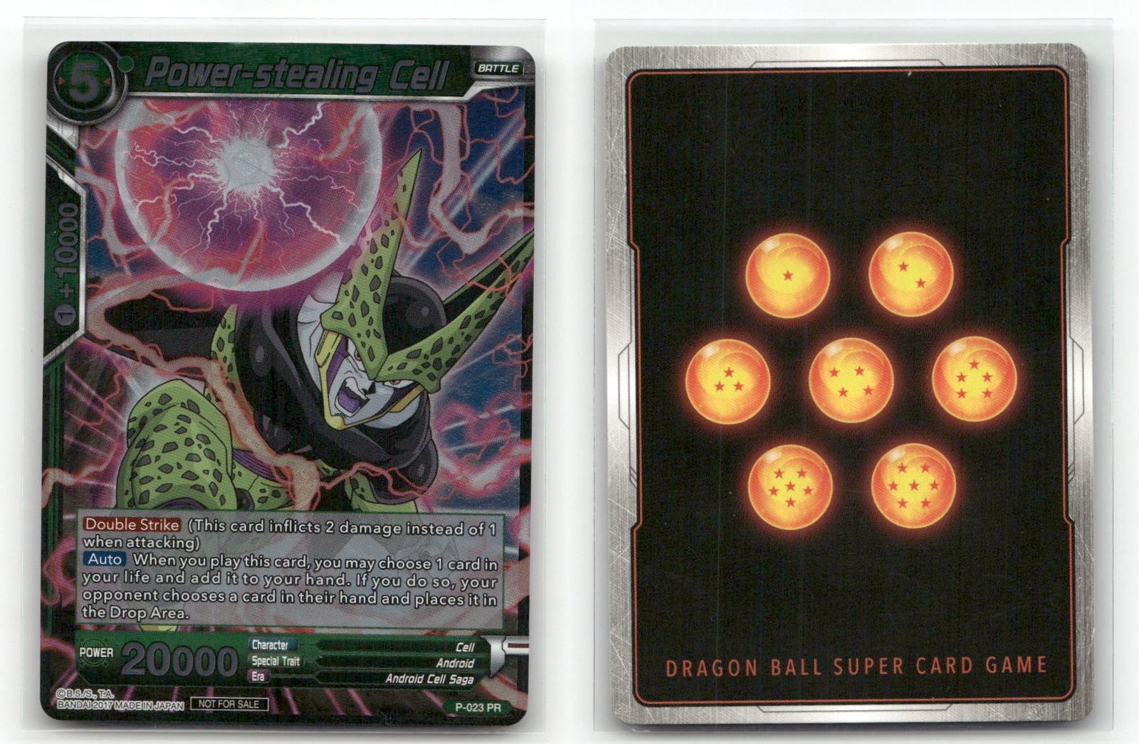 POWER-STEALING CELL P-023 PROMO PROMOTION CARDS DRAGON BALL SUPER NM/M HOLO