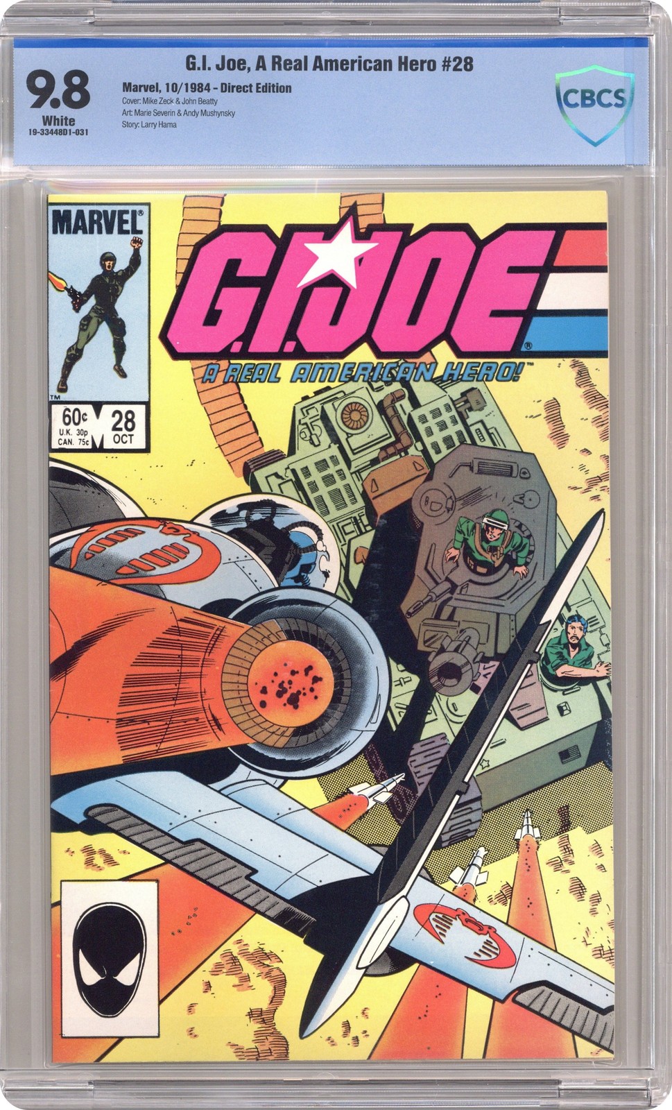 GI Joe Un vero eroe americano #28 CBCS 9.8 1984 19-33448D1-031