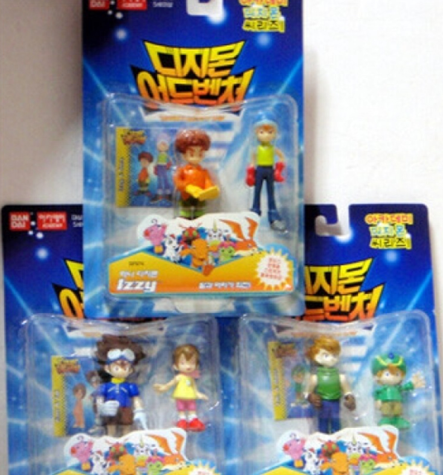 Raro set 3 carte blaster vintage Bandai Digimon Adventure Figure NUOVE NOS