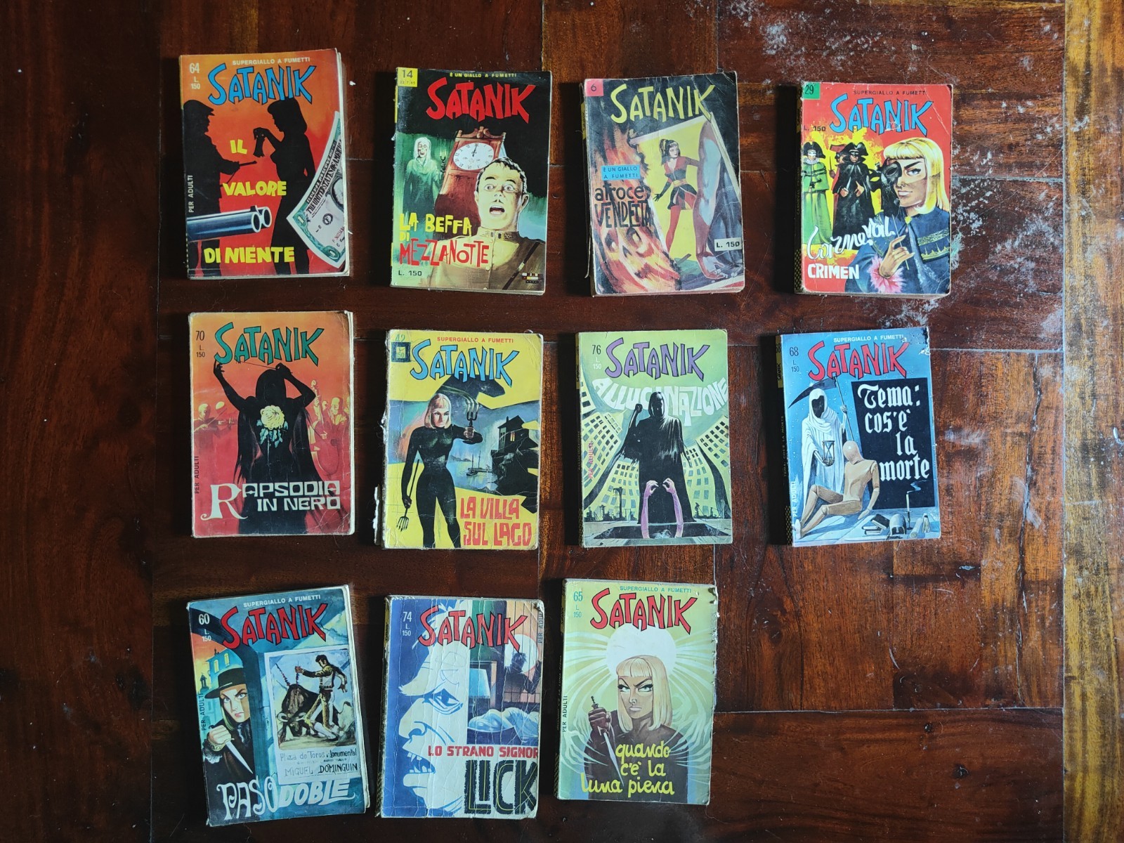 Lotto 11 Albi SATANIK - Editoriale Corno  Magnus & Bunker - Fumetto Nero Vintage