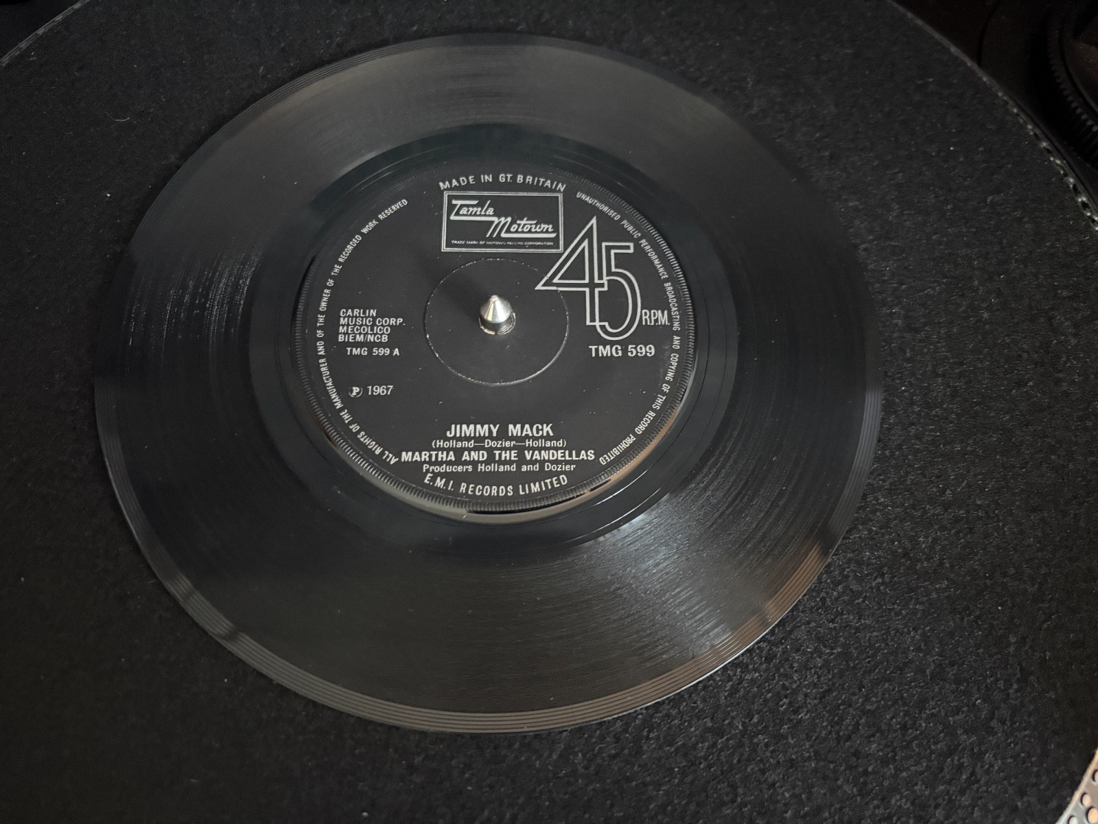 Martha & The Vandellas Jimmy Mack UK 1967 Motown 7" Vinyl VG
