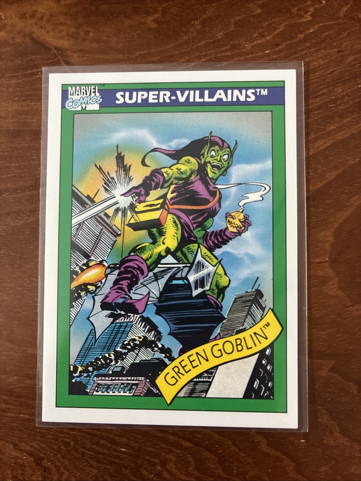 Vintage 1990 Impel Marvel Trading Card #74 Goblin Verde