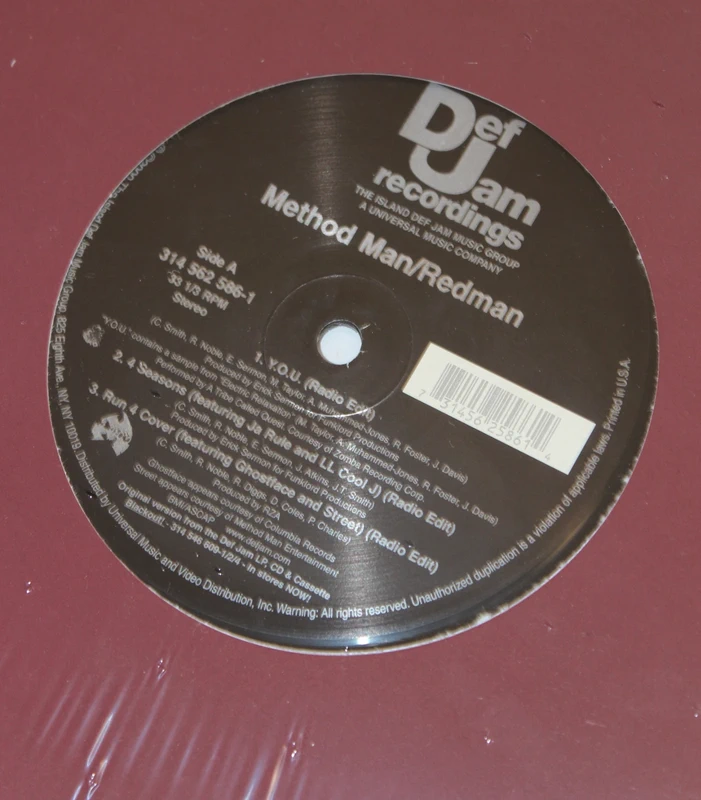 vinyle Method Man & Redman – Y.O.U. / 4 Seasons / Run 4 Cover (maxi 12" US 2000, Def Jam)