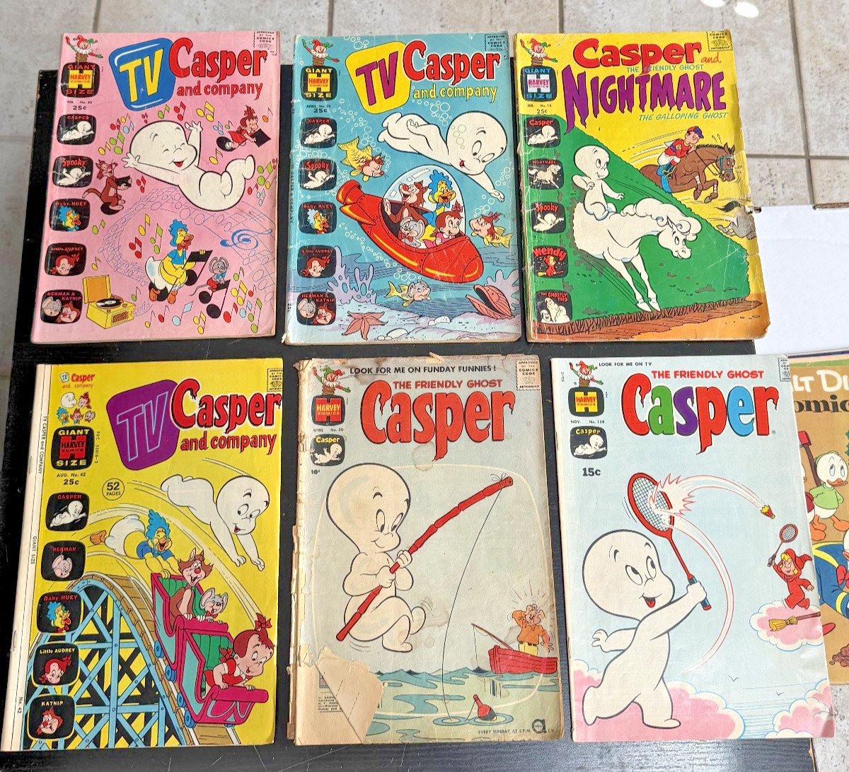 Lotto 6 fumetti vintage anni 70 Casper il fantasma amico