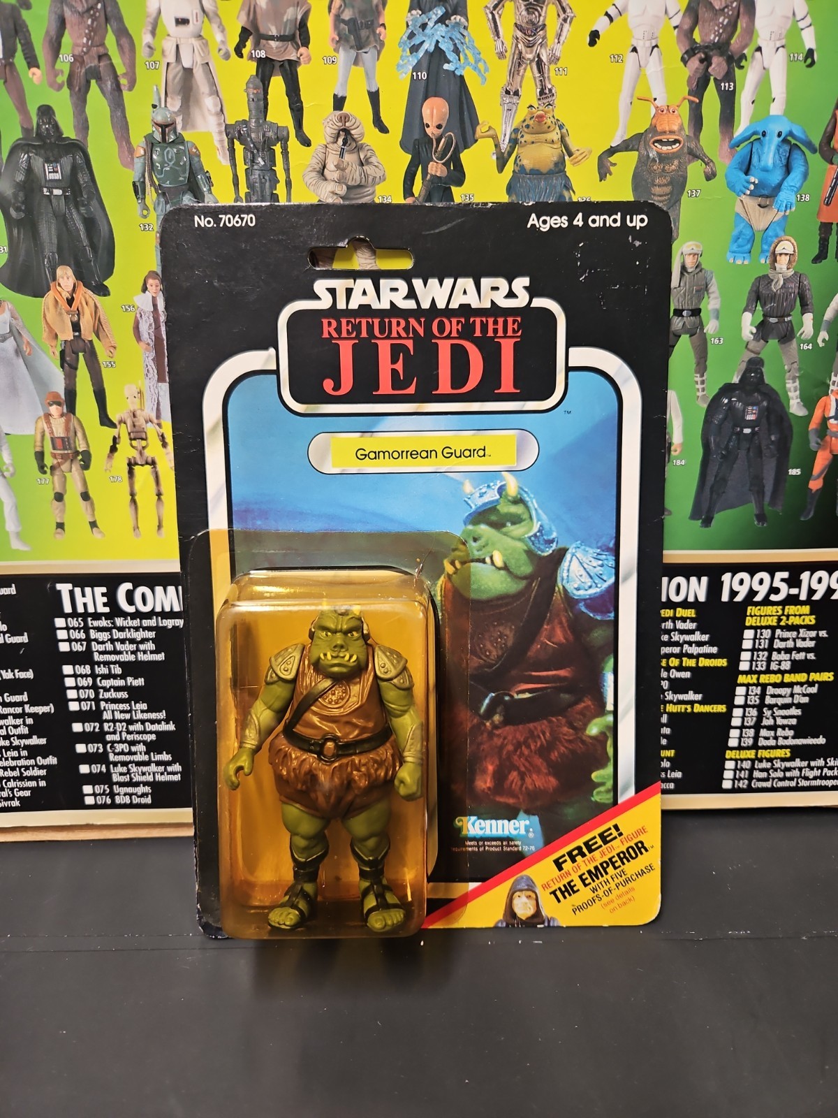 Star Wars 1983 Gamorrean Guard 65 carta posteriore nuova di Kenner