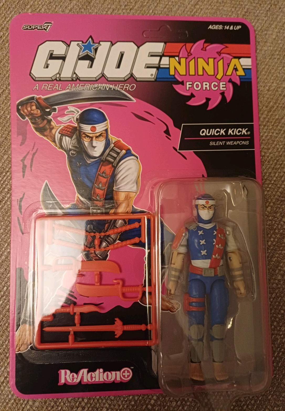 Super7 G.I. Joe ReAction Ninja Force Quick Kick NUOVO/SIGILLATO MOC Bersaglio Esclusivo
