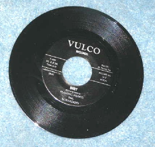 Flaming Hearts 45 Baby/I Don't Mind Vulco V-1 MINT-