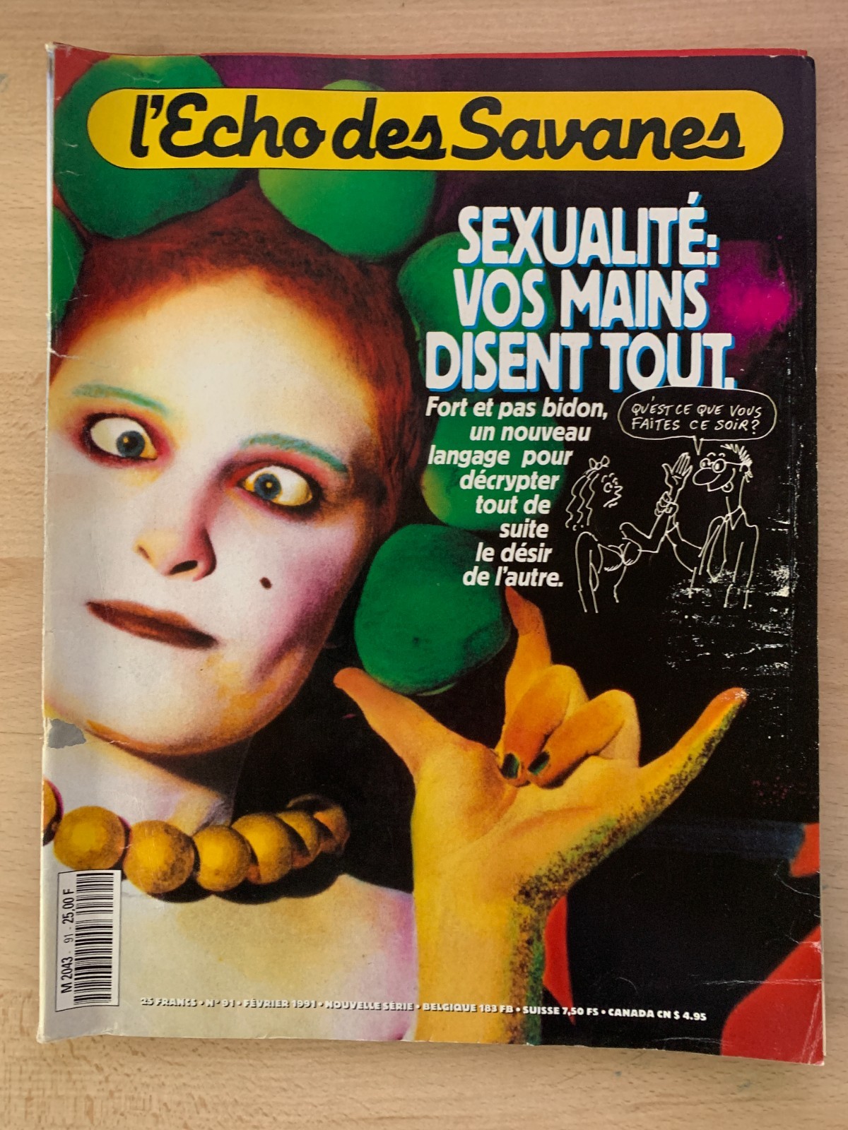 b)B.D Magazine "L'Echo des Savanes" n°91 de 2/1991; J. Linard/ Dico Anti-France