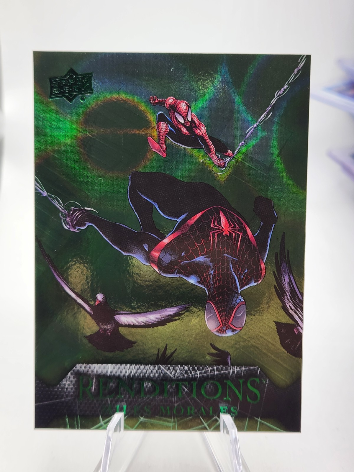 2024 UD Marvel Renditions Spider-Man - #74 Miles Morales Goblin Green /399