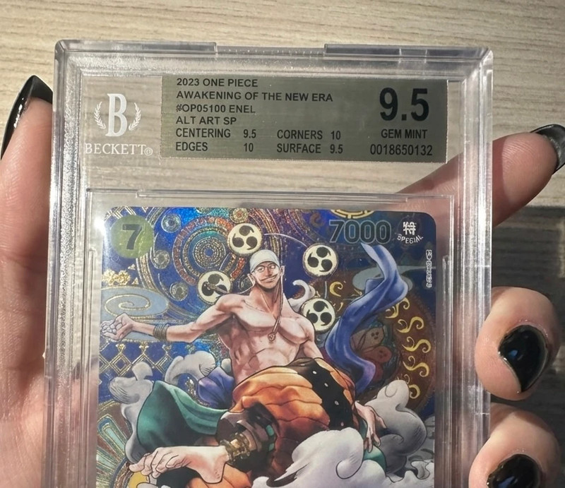 Enel SP sec OP05-100 OP05 Card Alt Art One Piece Eng bgs 9.5