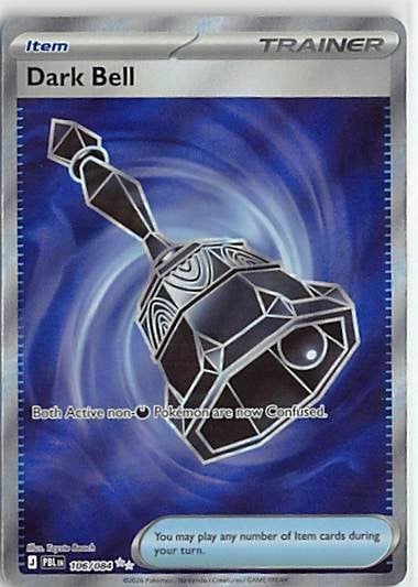 ME05: Pitch Black Full Art Ultra Rare #106/084 Dark Bell Trainer Item