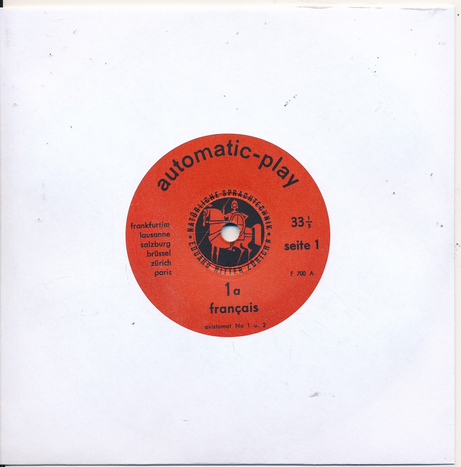 Fracais 1A - Sprachtechnik Eduard Ritter Zürich - LC Single 7" Vinyl 267/02