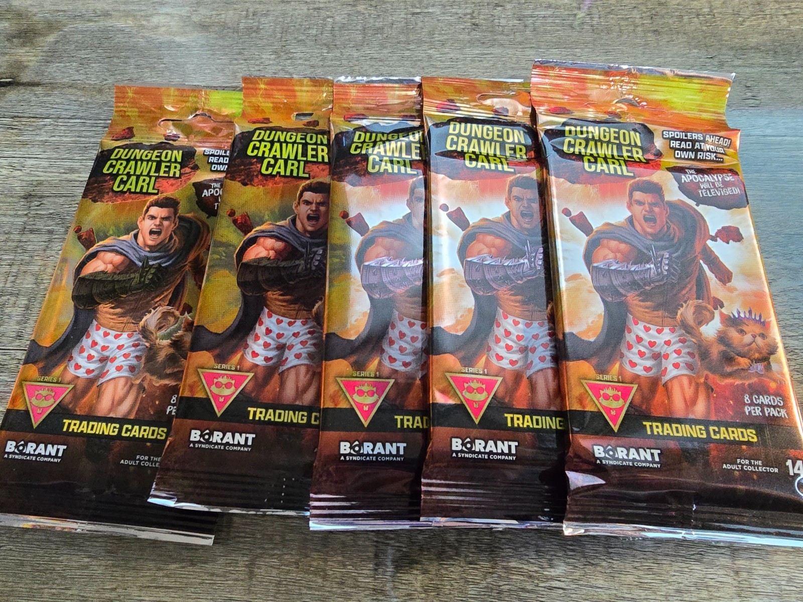 5 Pack Lot Dungeon Crawler Carl Series 1 Trading Cards Sealed Packs Borant