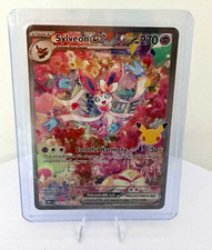 Pokémon 30th Anniversary Celebration Sylveon EX Holo Rare 153/128 Card *MINT*