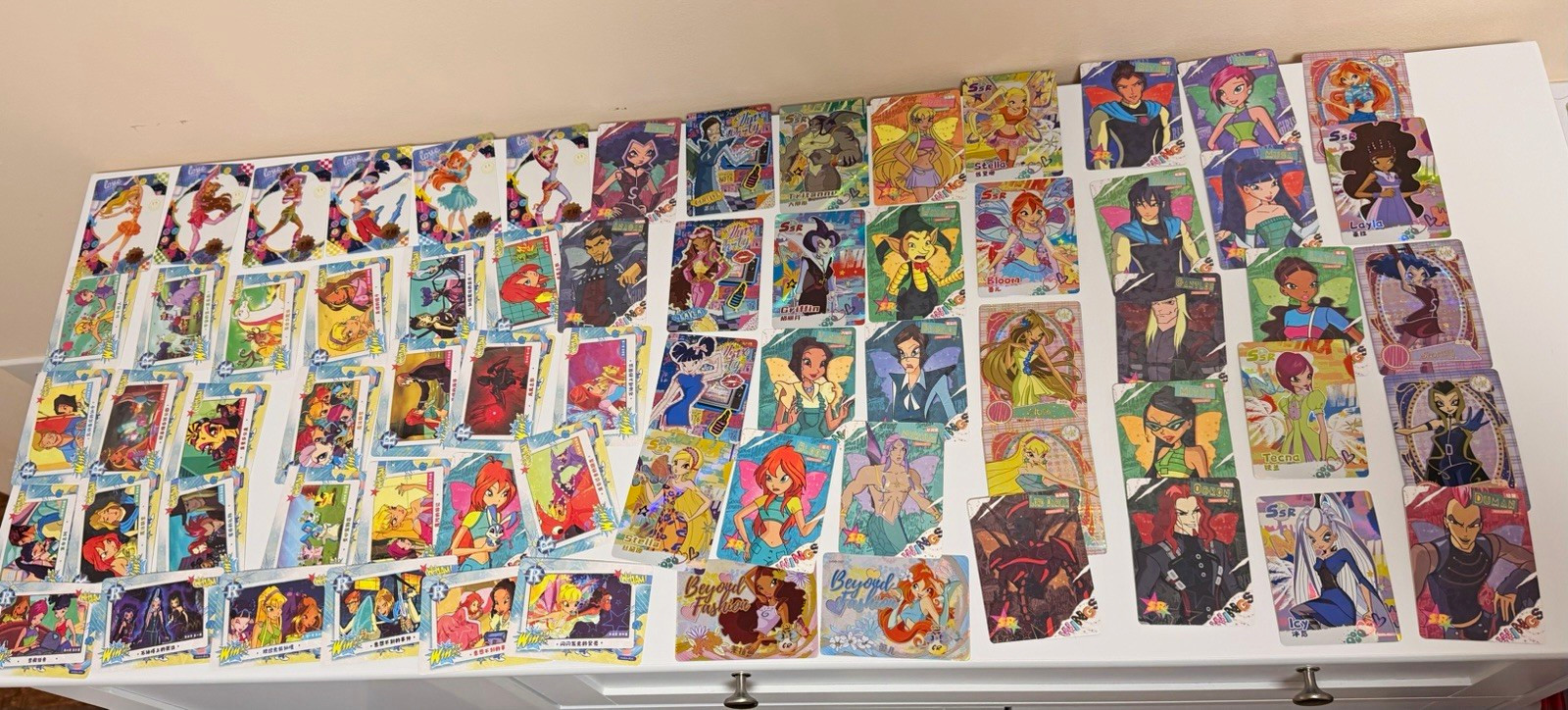 Carte collezionabili cinesi Winx fairy spirit lotto di 68 totali