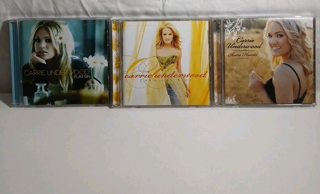 CARRIE UNDERWOOD LOT OF  3 CD ALBUMS Some Hearts, Play On, Carnival Ride