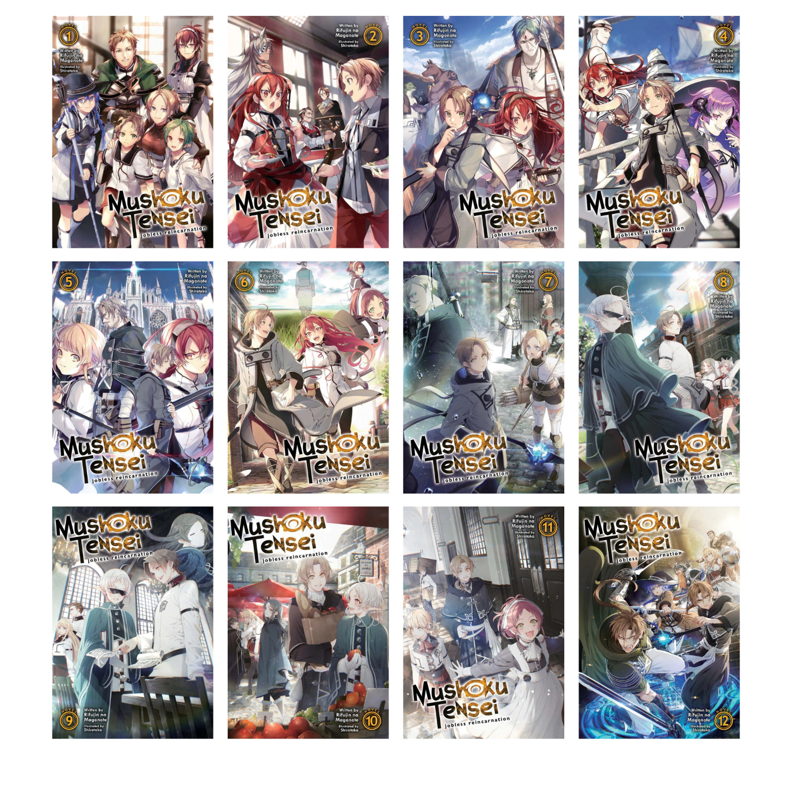 Mushoku Tensei Reincarnazione Senza Lavoro Light Novel Vol. Set inglese 1-13
