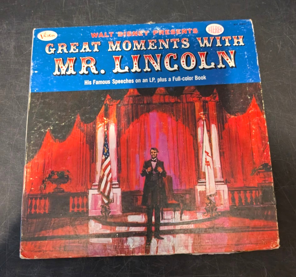 Vintage 1964 Disney great moments with mr lincoln/#bv-3981/Buena vista records