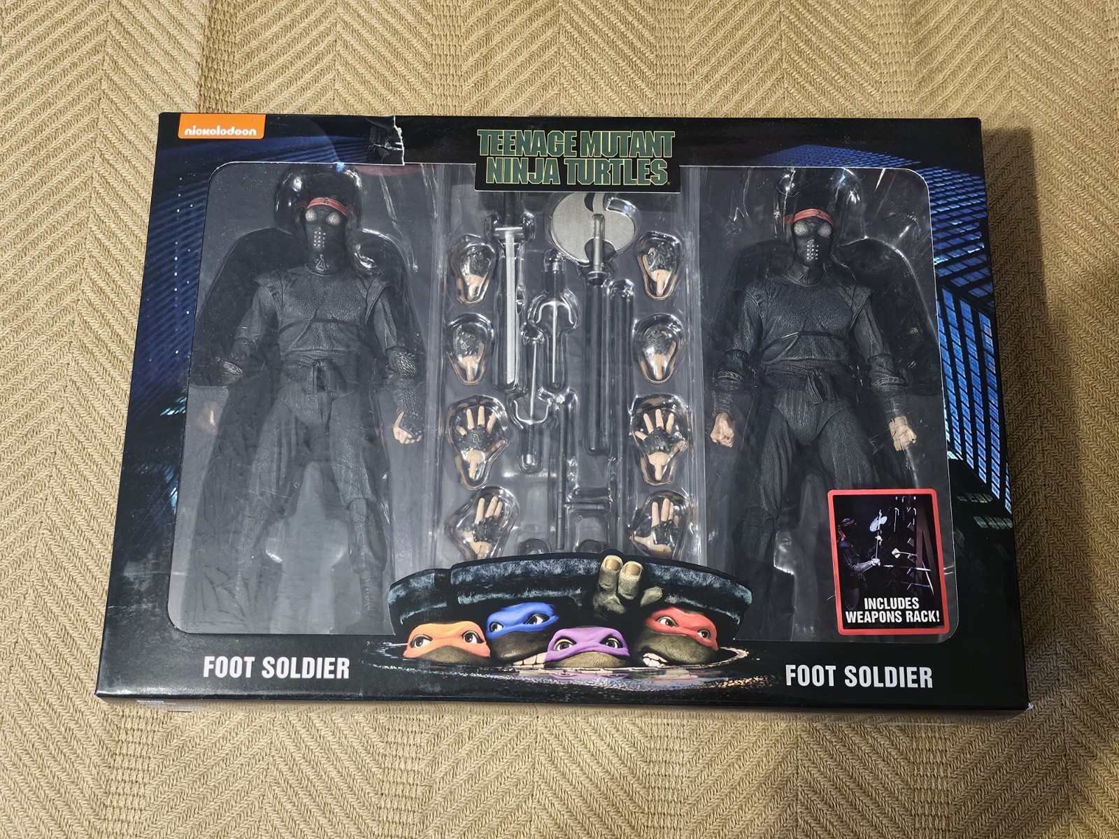 NECA TMNT Foot Soldiers Confezione da 2 Prima Edizione Film