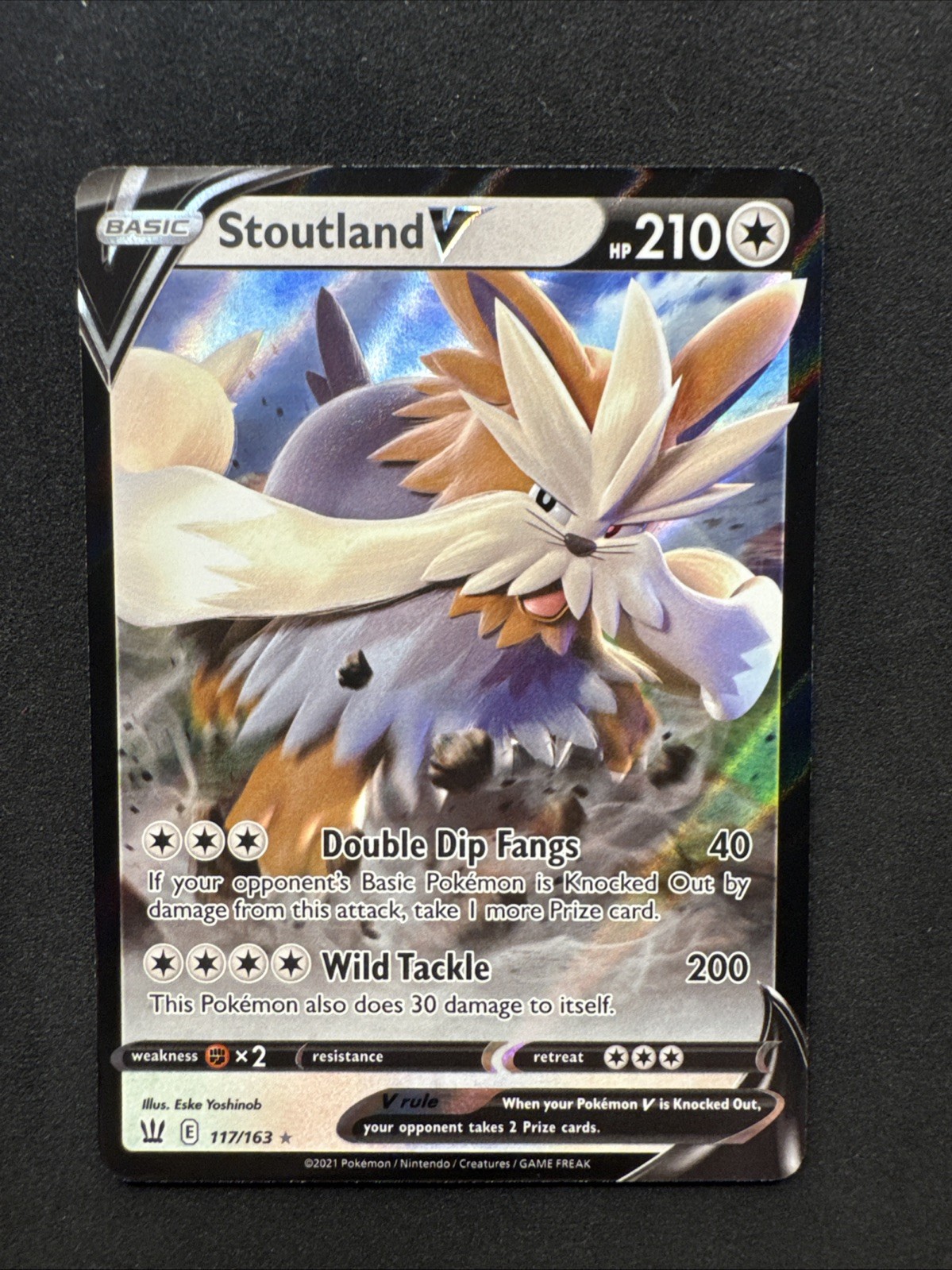 Stoutland V 117/163 Swsh05: Stili di Battaglia Holo Pokemon MJ