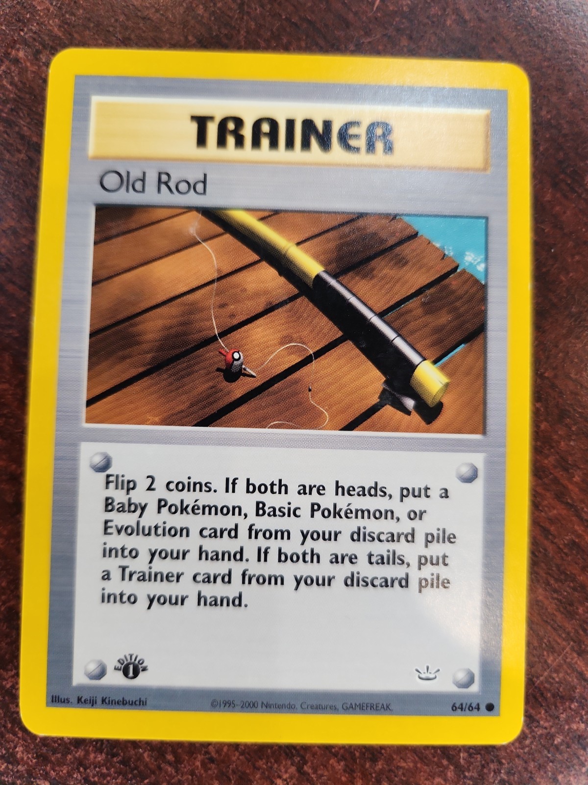 Old Rod Neo Revelation 1st Edition Pokemon Card WOTC NM