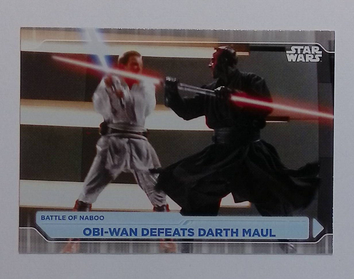 Obi-Wan Sconfigge Darth Maul 2021 Topps Star Wars Piani di Battaglia #10