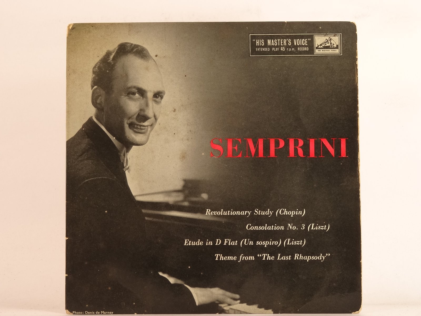SEMPRINI ETUDE IN C MINOR (109) 2 Track 7" Single including Picture Sleeve 