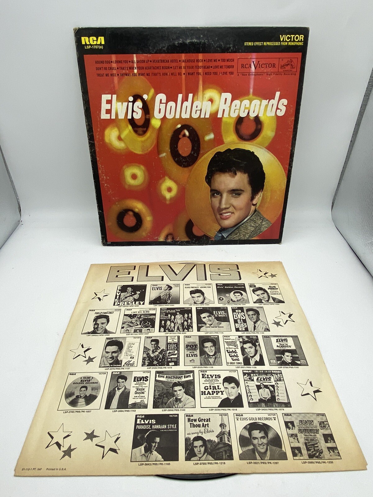 Elvis Golden Records Elvis Presley LPM-1707 LP H 10S/10S TMK Label Exc