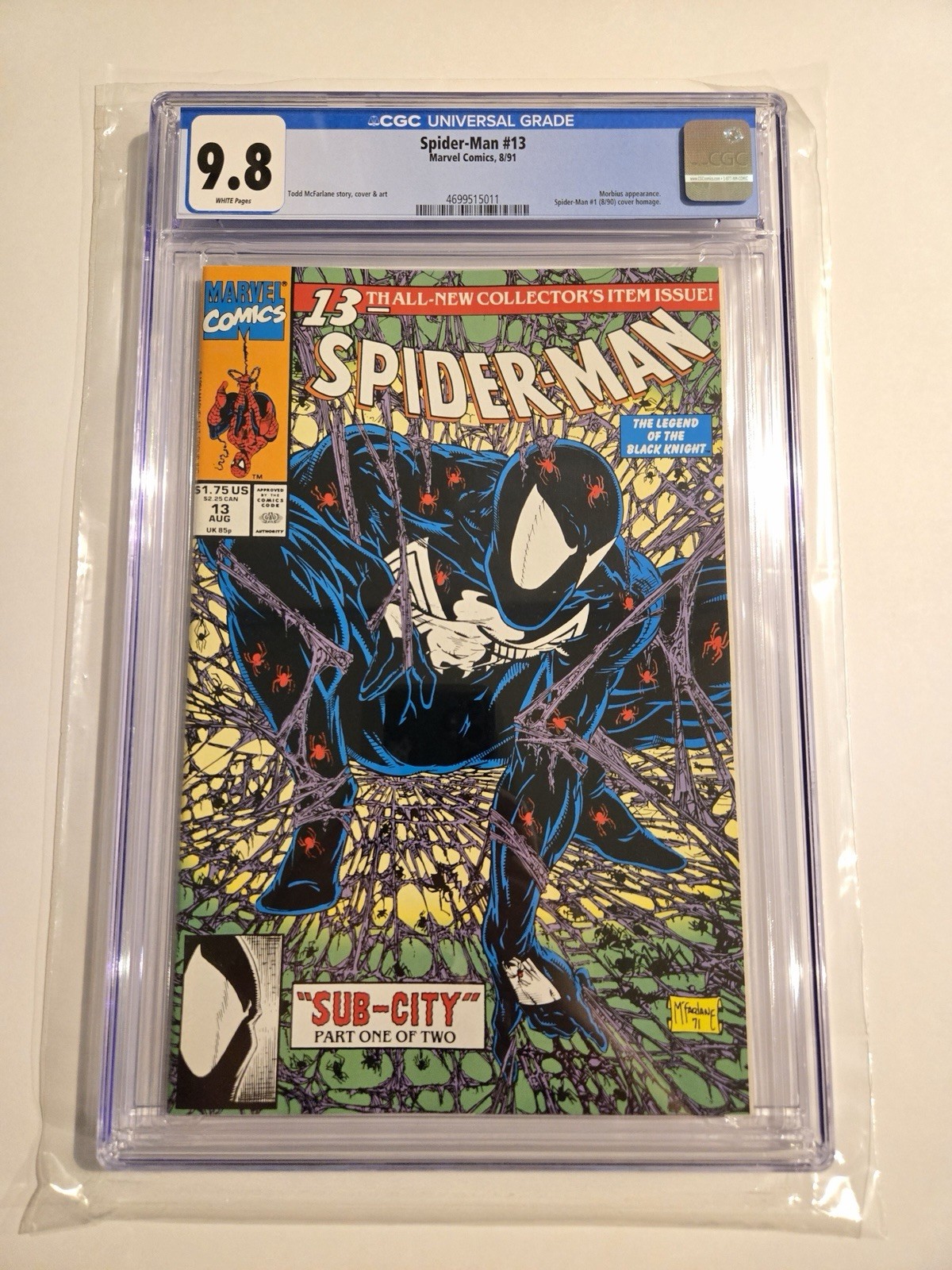 Spider-Man #13 CGC 9.8 Marvel Comics (1991) Sub-City Todd McFarlane