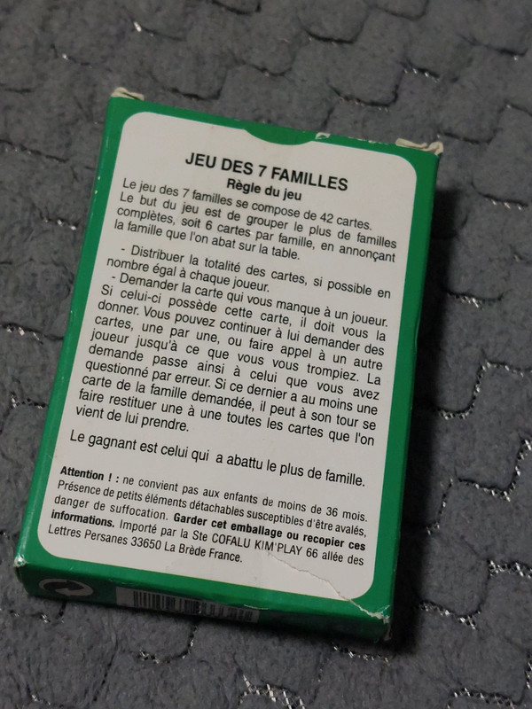 Jeu de 7 famille