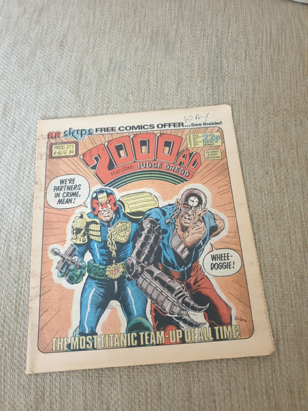 2000ad Prog 377 Judge Dredd British Comic Vintage Rare