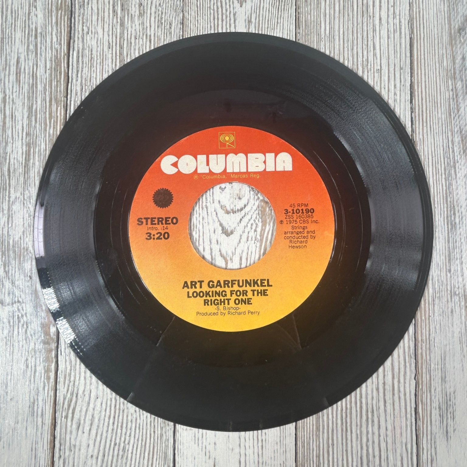 Art Garfunkel - Looking For The Right One 7" Single 1975 Columbia Pop 45 RPM