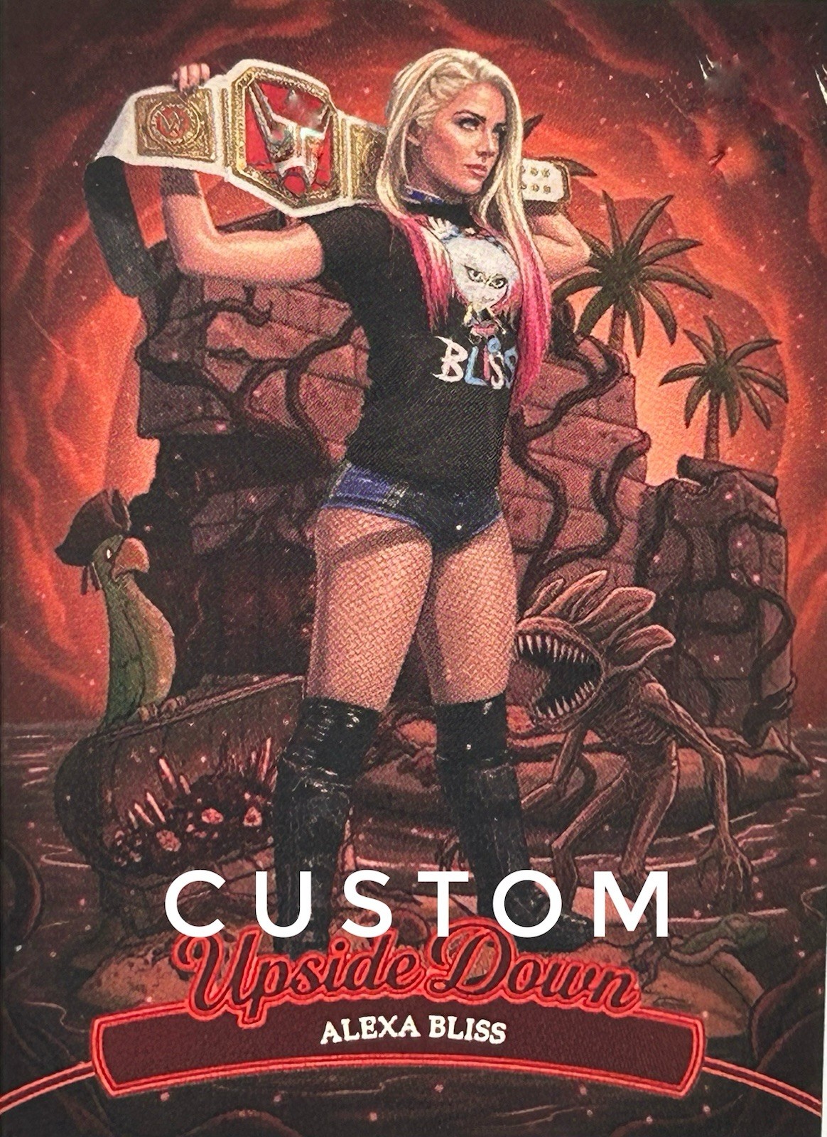 Alexa Bliss Custom Art Card Wrestling Fan Art Collectible – Unique Card